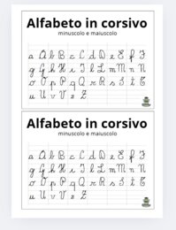 Alfabeto corsivo maiuscolo e minuscolo