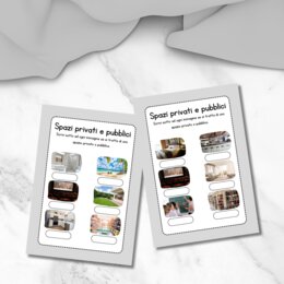 Schede spazi privati e pubblici - classe seconda