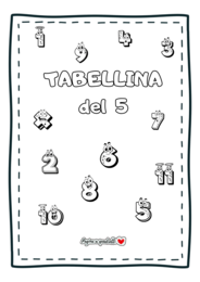 Tabellina del 5. Il quaderno delle tabelline.