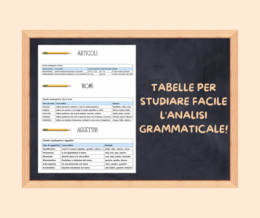 Tabelle Analisi Grammaticale