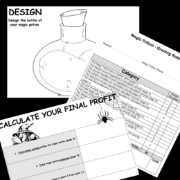 Halloween Math FRACTIONS Project Based Learning Make Magic Potion