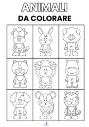 ANIMALI DA COLORARE