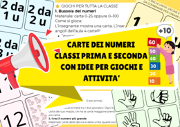 Carte dei numeri per giocare in classe prima e seconda