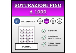 Domino | Sottrazioni fino a 1000 | Attività Matematica