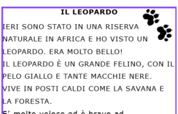 Il TESTO DESCRITTIVO: N. 2 testi + esercizi di comprensione