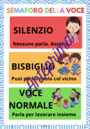 Semaforo della Voce - Cartellone per la gestione del volume in classe (PDF Stampabile)