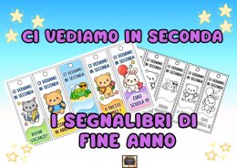 I Segnalibri di Fine Anno: "Ci vediamo in seconda!", a colori e in bianco e nero