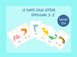 Le carte delle lettere speculari b/d
