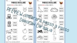 Attività di Letto-scrittura: impariamo a leggere e scrivere con le parole bisillabe