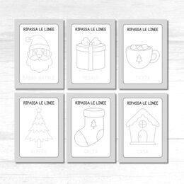 Schede di pregrafismo di Natale