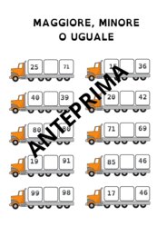 CONFRONTO FRA NUMERI - ENTRO IL 100