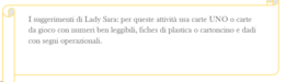Le cards di Lady Sara per la classe terza con sfide matematiche