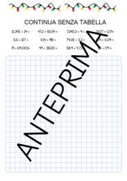 COMPITI DELLE VACANZE - MATEMATICA CL. 5