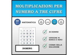 Domino - Moltiplicazioni per numero a tre cifre | Attività Matematica