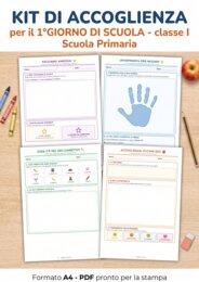 KIT DI ACCOGLIENZA per il 1° giorno di Scuola - classe I Scuola Primaria