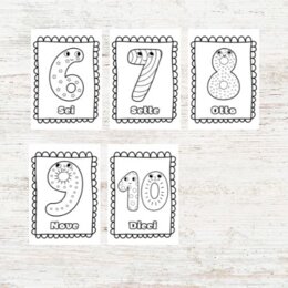 Libretto dei numeri da colorare