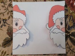 Bigliettodi natale a forma di babbo natale