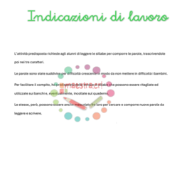 Dalle sillabe alle parole