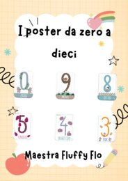 Poster murali dei numeri da zero a dieci