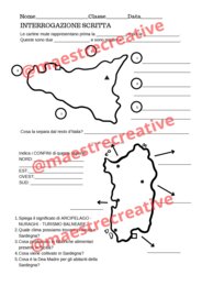 Sicilia e Sardegna - INTERROGAZIONE SCRITTA con soluzioni