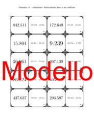 Domino - Sottrazioni fino a un milione | Attività Matematica