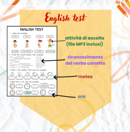 Inglese – Strumenti e test su meteo, ora, materie scolastiche, to be e have got