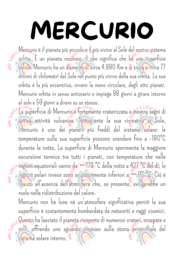 Attività sistema solare carta d'identità dei pianeti