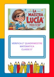 VERIFICA DI MATEMATICA SECONDO QUADRIMESTRE CLASSE QUINTA