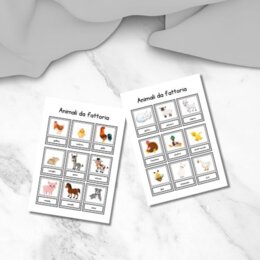 Flashcards animali della fattoria