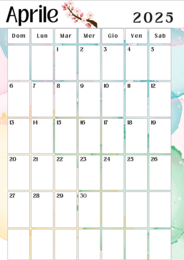 La mia agenda di Aprile
