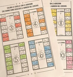 2 schede didattiche "La somma è" (classe 1 primaria)