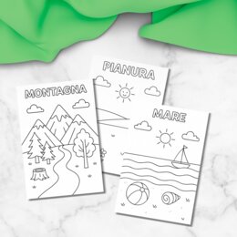 Paesaggi geografici da colorare