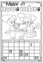 CALENDARIETTO sul mese di NOVEMBRE