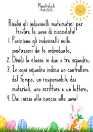 Caccia alle uova! Caccia al tesoro matematica