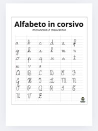 Alfabeto corsivo maiuscolo e minuscolo