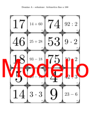 Domino | Aritmetica fino a 100 | Attività Matematica
