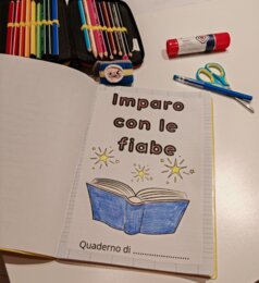 Copertina quaderno laboratorio IMPARO CON LE FIABE