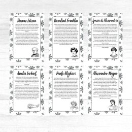 Calendario dell'avvento da stampare - "Personaggi famosi"