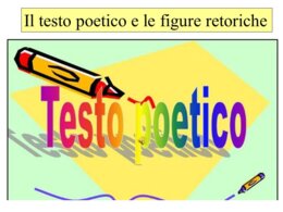 Il test poetico e le figure retoriche
