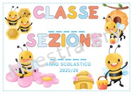 CARTELLINO CLASSE E SEZIONE A TEMA APE
