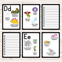 Schede per imparare a scrivere le lettere dell’alfabeto - Back to school