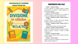 Divisione in sillabe: 7 schede didattiche per praticarla