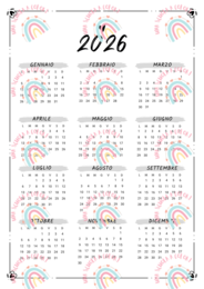Agenda del docente spampabile 2025/26