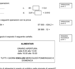 Verifiche finali matematica - Classe Quarta