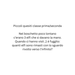 Piccoli quesiti classe prima/seconda