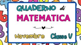 Quaderno di Matematica Classe V - NOVEMBRE - Le Espressioni aritmetiche -