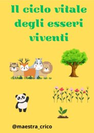 Il CICLO VITALE DEGLI ESSERI VIVENTI