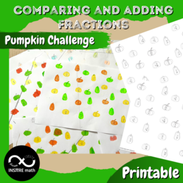 Fall Activity Pumpkin Challenge | Comparing & Adding Fractions Thanksgiving Math