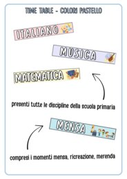 Time table - orario scolastico