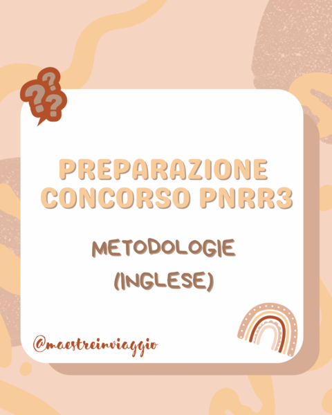 Metodologie lingua inglese